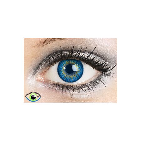 soczewki niebieskie dla jasnych i ciemnych oczu - intensywne